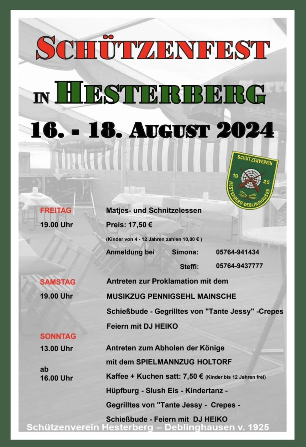 Schützenfest 2024 / Programm – gutschuss